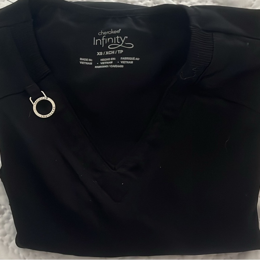 Scrub top- black